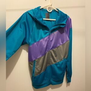 Mazine retro shiny zip up jacket hoodie vintage